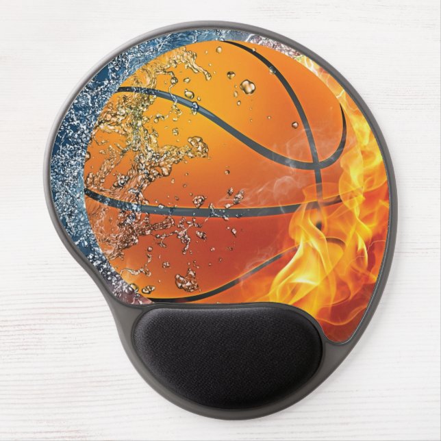 Flaming basketball gel mouse pad (Front)