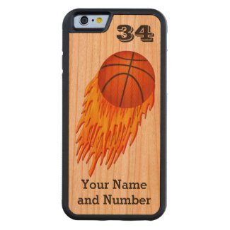 Flaming Basketball iPhone 6 Cases PERSONALIZED