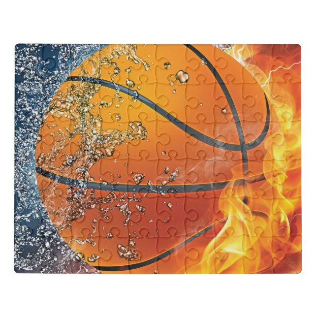 Flaming basketball jigsaw puzzle (Puzzle Horizontal)