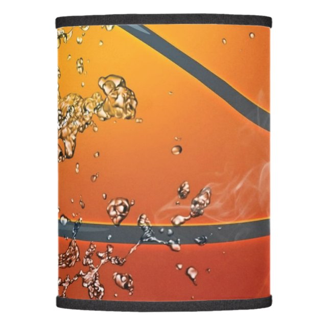 Flaming basketball lamp shade (Front)