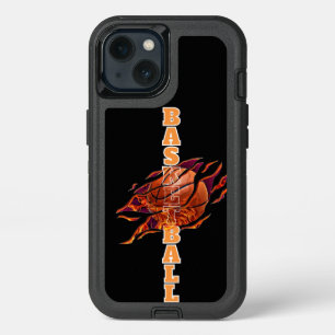 Flaming Basketball Phone Case - Fire Ball Sports