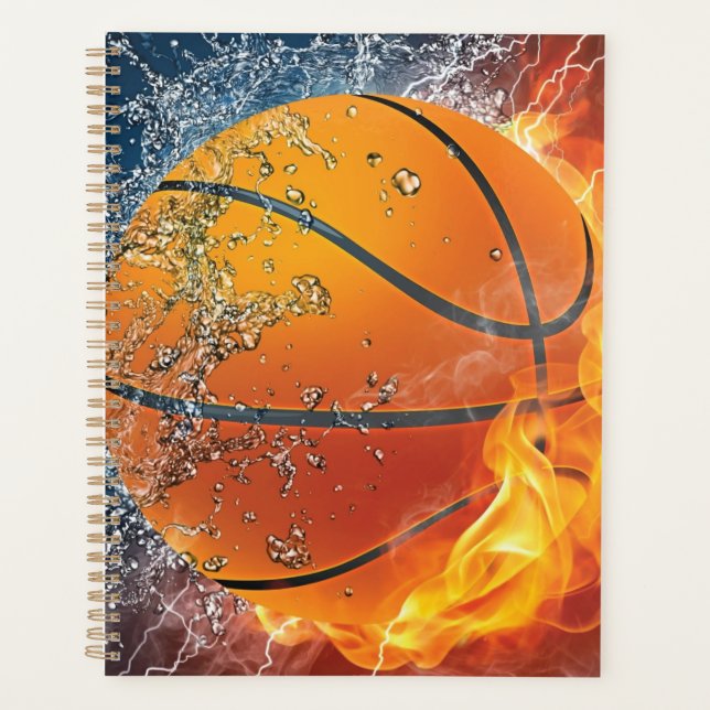Flaming basketball planner (Front)