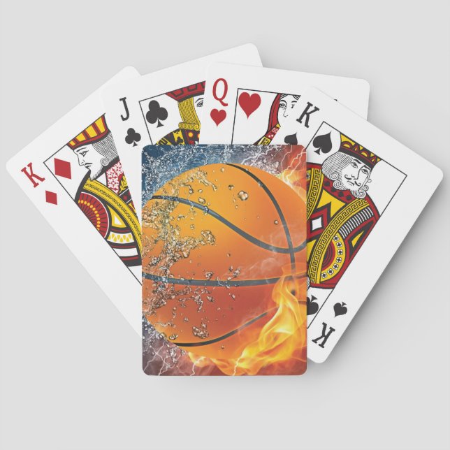 Flaming basketball poker cards (Back)