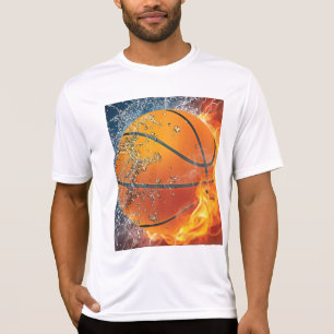 Flaming basketball T-Shirt