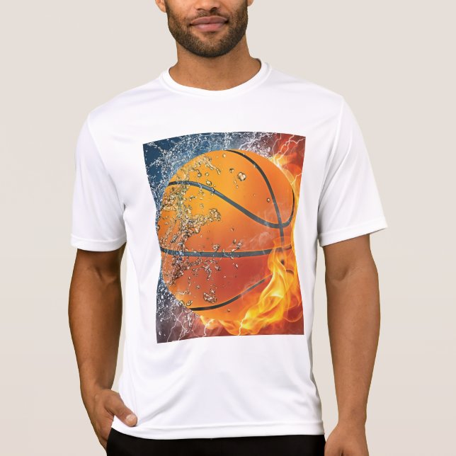 Flaming basketball T-Shirt (Front)