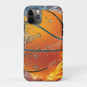 Flaming basketball throw pillow iPhone 11 pro case