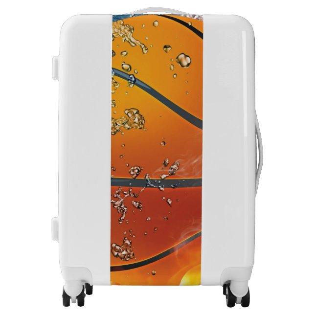 Flaming basketball throw pillow luggage (Front)