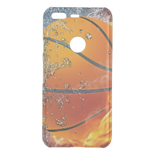 Flaming basketball throw pillow uncommon google pixel case