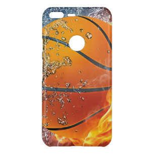 Flaming basketball throw pillow uncommon google pixel XL case