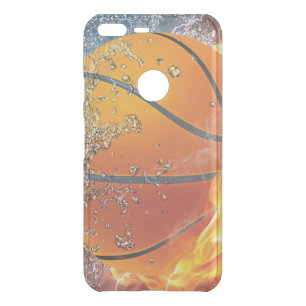 Flaming basketball throw pillow uncommon google pixel XL case