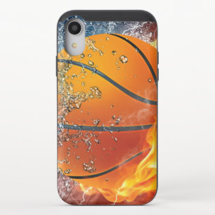 Flaming basketball throw pillow iPhone XR slider case
