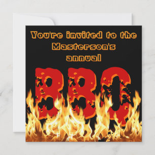 Flaming BBQ Invitation