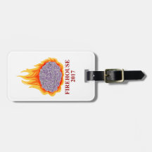 Flaming Brain Luggage Tag