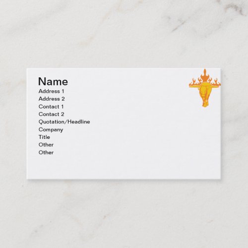 Flaming Bull #3 Business Card