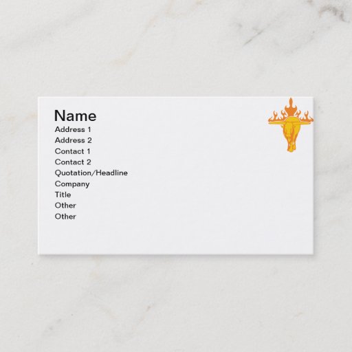Customizable Flaming Bull #3 Business Card