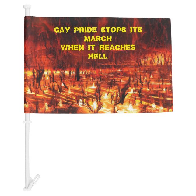 FLAMING CAR FLAG (Front)