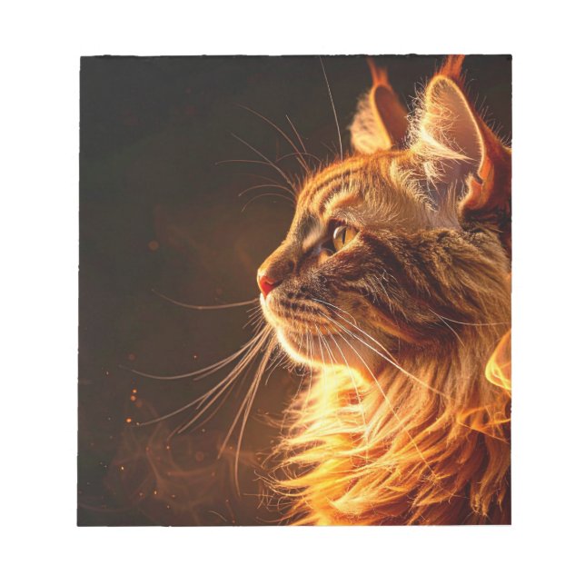 Flaming cat notepad (Front)
