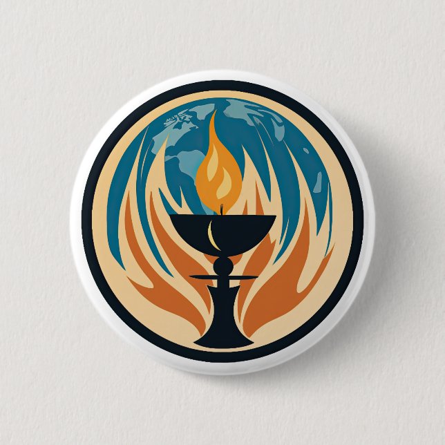 Flaming Chalice Button (Front)