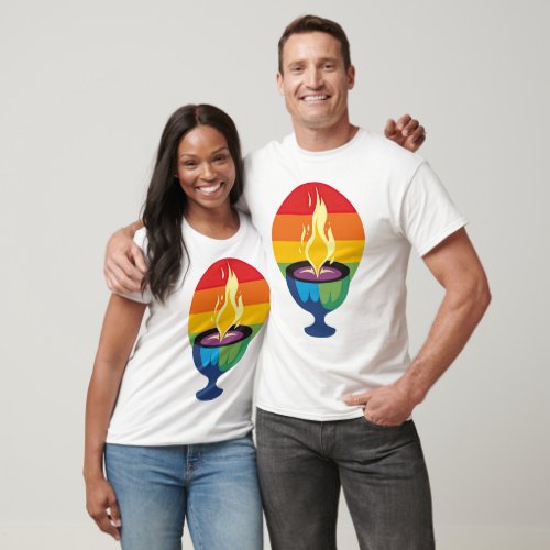 Flaming Chalice Pride T_Shirt