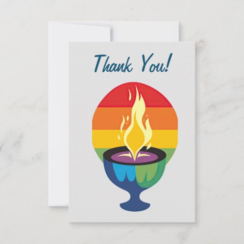 Flaming Chalice Thank You Card