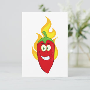 Flaming Chili Pepper Invitations