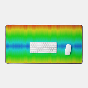 Flaming colorful rainbow desk mat