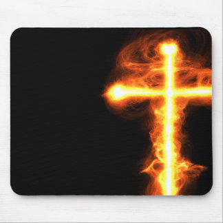 Flaming Cross Mousepad