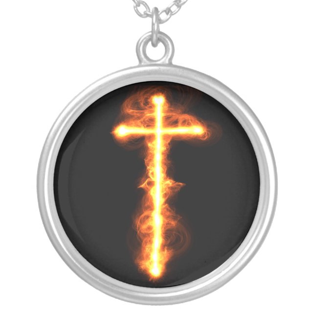 Flaming Cross Necklace (Front)
