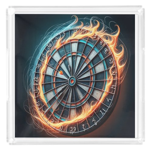 Flaming Dart Arena Ignite the passion of the Darts Acrylic Tray