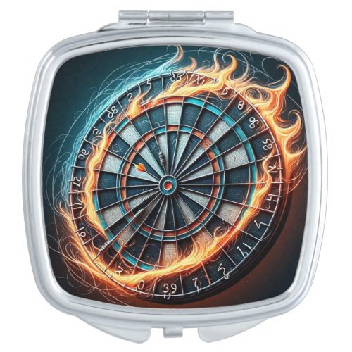 Flaming Dart Arena Ignite the passion of the Darts Compact Mirror