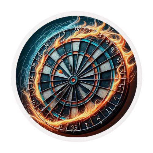 Flaming Dart Arena Ignite the passion of the Darts Edible Frosting Rounds