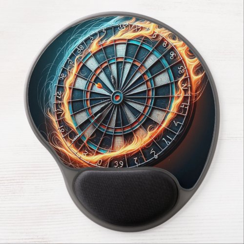Flaming Dart Arena Ignite the passion of the Darts Gel Mouse Pad