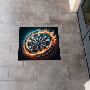 Flaming Dartboard – Circle of Fire Darts Art Floor Decals