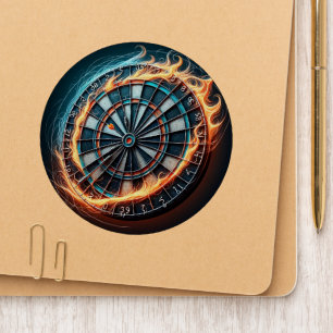 Flaming Dartboard – Circle of Fire Darts Art Patch