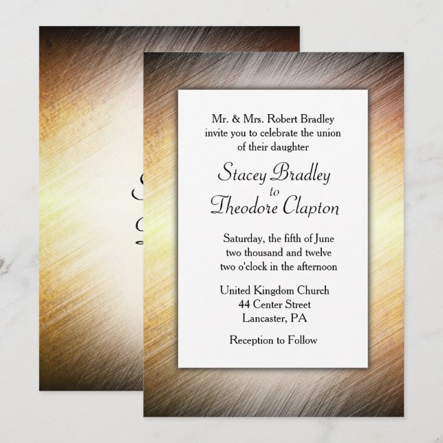 Flaming Desire Shine Wedding Invitation 5" x 7" (Front/Back)
