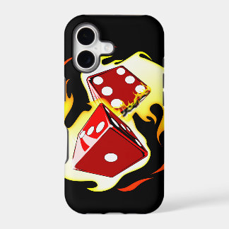 Flaming Dice iPhone 17 Case