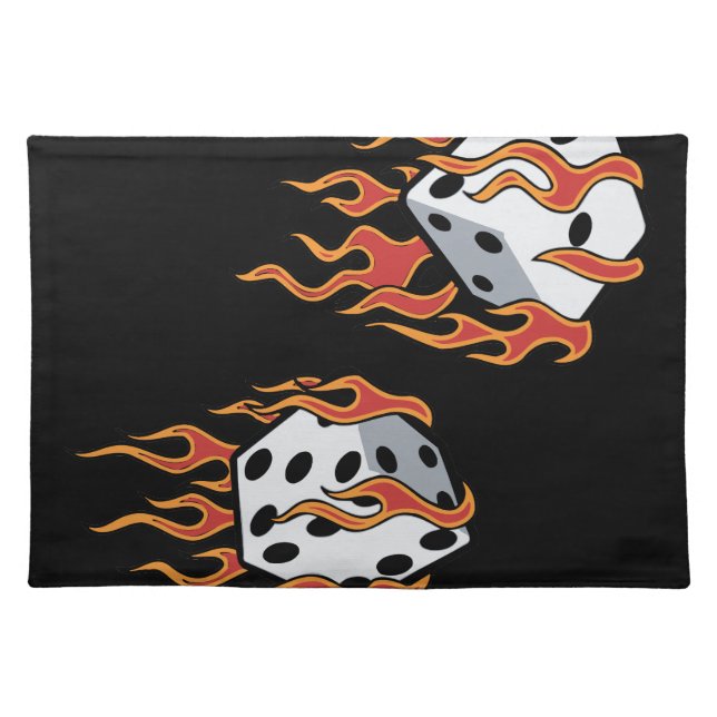Flaming Dice Placemat (Front)