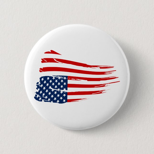 Flaming Distress Flag Button (Front)