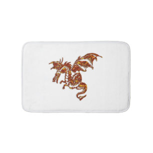 Flaming Dragon Bathroom Mat