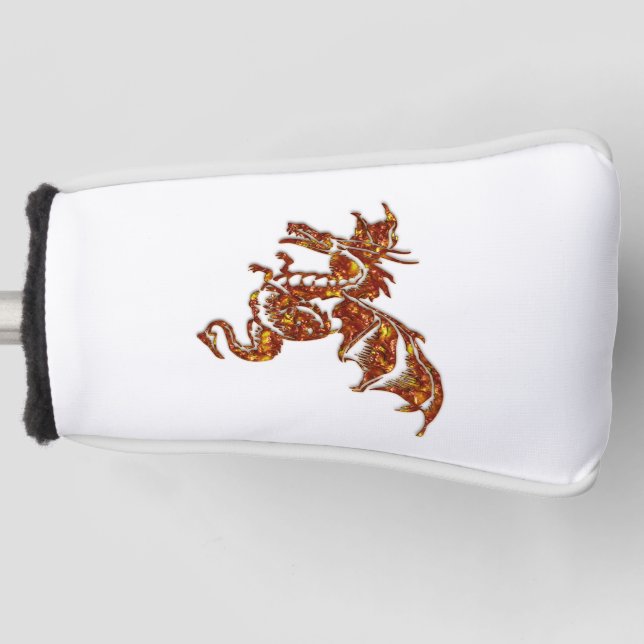 Flaming Dragon Golf Head Cover (Front)