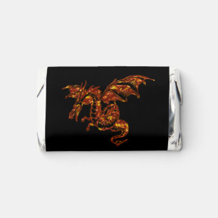 Flaming Dragon on Black Personal Hershey's Miniatures