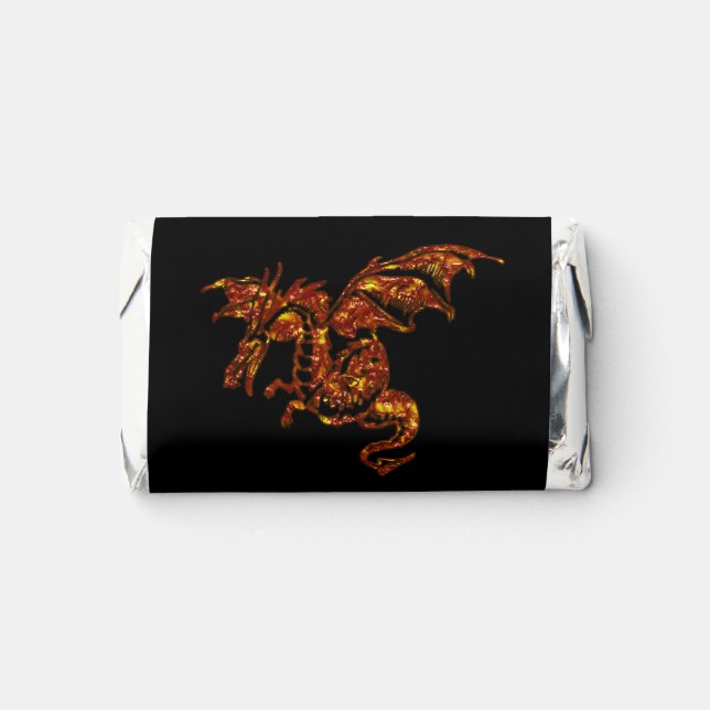 Flaming Dragon on Black Personal Hershey's Miniatures (Front)