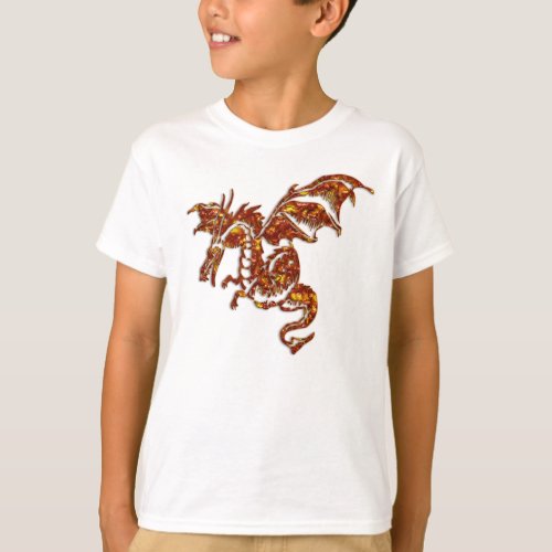 Flaming Dragon T Shirt