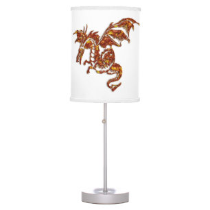 Flaming Dragon Table Lamp