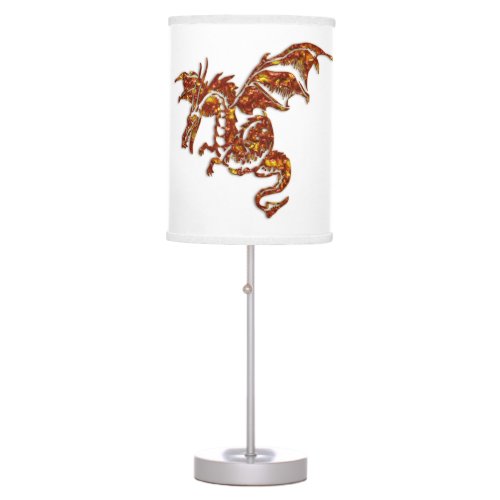 Flaming Dragon Table Lamp