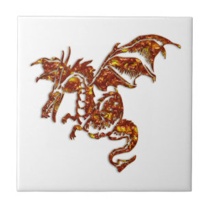 Flaming Dragon Tile