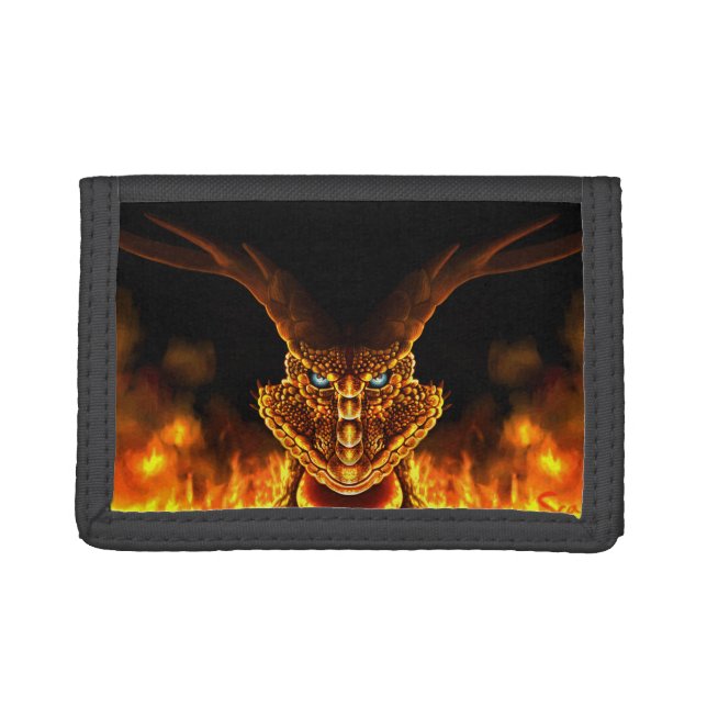 Flaming Dragon Tri-fold Wallet (Front)
