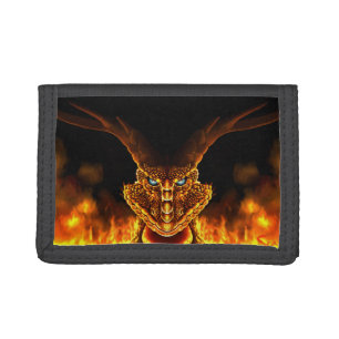 Flaming Dragon Trifold Wallet