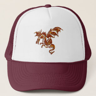 Flaming Dragon Trucker Hat