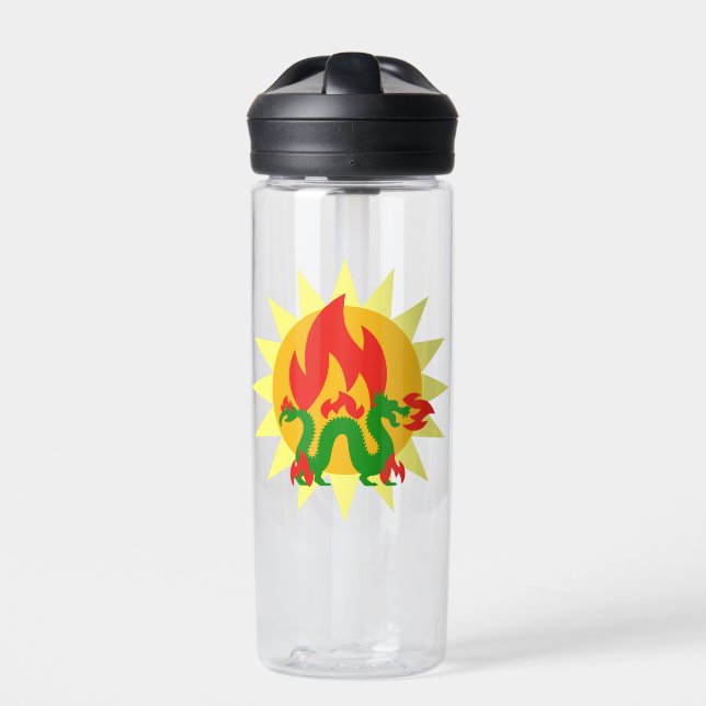 Flaming Dragon Water Bottle (Front)